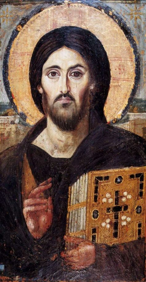 The six oldest images of Jesus Christ Pantocrator, Art History Lessons, Istoria Artei, Eastern Orthodox Church, Orthodox Christian Icons, Crucifixion Of Jesus, History Painting, Art Ancien, Byzantine Art