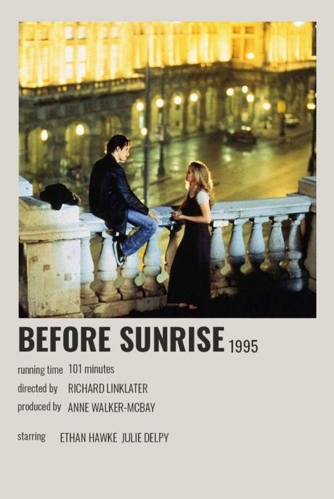 Before Sunrise Movie, Before Trilogy, Romcom Movies, Srk Movies, Movie Card, Girly Movies, Film Posters Minimalist, See Movie, Movie Poster Wall