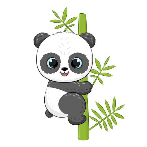 Cute panda on a tree. vector illustratio... | Premium Vector #Freepik #vector #panda-cartoon #panda-bear #cute-bear #baby-panda Kids Painting Class, Panda Tree, Giant Candy, Tree Vector, Star Illustration, Panda Love, Cute Funny Babies, Baby Panda, Painting Class