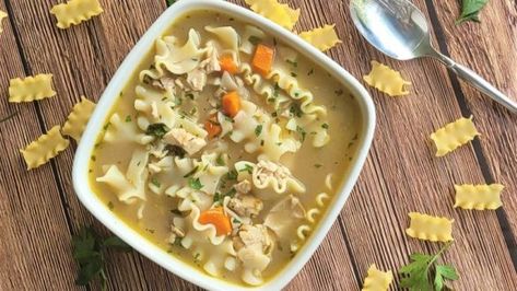 CHICK-FIL-A'S | Chicken Noodle Soup - Restaurant Recipe Recreations Chic Fil Chicken Noodle Soup, Chick Fil A Chicken Noodle Soup Recipe, Mafalda Pasta, Fast Chicken Recipes, Thai Chicken Soup, Pasta Soup, Soup Recipes Chicken Noodle, Noodle Soup Recipes, Chicken Noodle Soup