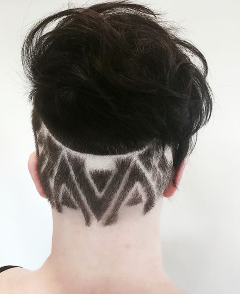 Geometric haircut by Presley Poe Geometric Haircut, Presley Poe, Side Undercut, Shaved Undercut, Undercut, Shaving, Cool Hairstyles, Hair Cuts, Hair