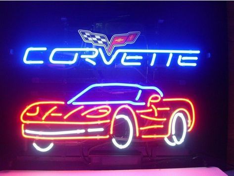 New Corvette, Car Signs, Garage Signs, Neon Sign Bedroom, Wedding Neon Sign, Neon Wedding, Light Sign, Neon Light Signs, Beer Bar