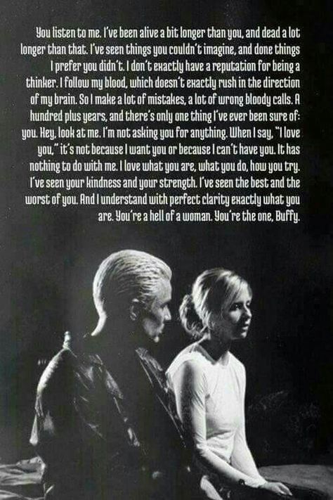 Spike And Buffy, Btvs Spike, Buffy Spike, Buffy Quotes, John Hart, Spike Buffy, Buffy Summers, Joss Whedon, Nerd Love