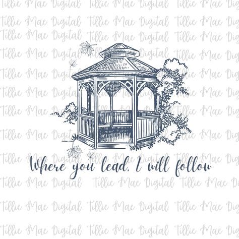 Stars Hollow Tattoo, Where You Lead I Will Follow, Where You Lead I Will Follow Gilmore, Where You Lead I Will Follow Tattoo, Gilmore Tattoo, Gilmore Girls Gazebo, Gazebo Drawing, Stars Hollow Gazebo, Gilmore Girls Tattoo