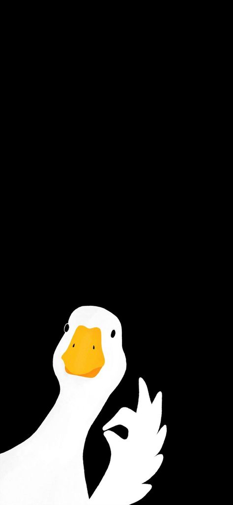 Dark Animals Aesthetic, Duck Wallpaper Black, Cartoon Duck Wallpaper, Duck Lockscreen, Duck Wallpaper Iphone, Cute Duck Illustration, Duck Wallpapers, Ducks Cute, Duck With Knife