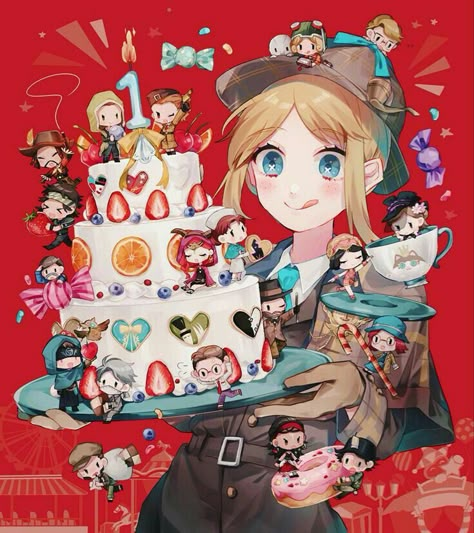 Happy Birthday Drawings, Emma Woods, Identity V Fanart, Happy Birthday Art, V Fanart, Birthday Art, Identity Art, 영감을 주는 캐릭터, Anime Poses Reference