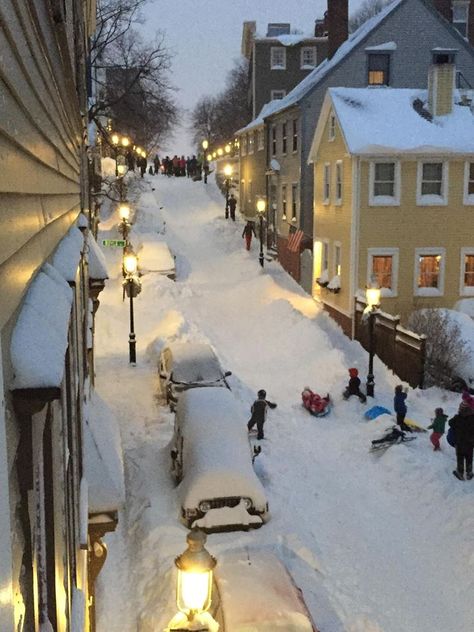 Pleasant Street, Charlestown, MA this is the way it used to snow!! not like this anymore Christmas In Massachusetts, Massachusetts Winter, Christopher Lovell, Charlestown Massachusetts, Winter Places, Marblehead Massachusetts, Country Winter, Dreamy Places, Massachusetts Travel