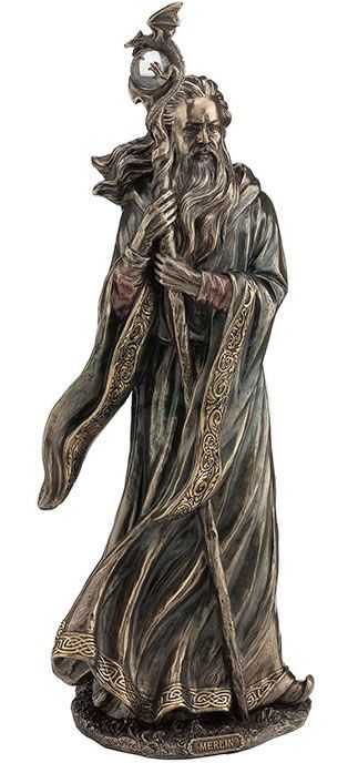 Merlin the Wizard Statue Art Merlin The Wizard, Magician Art, Practicing Witchcraft, Albus Potter, Wizard And Witch, Wizard Art, Grand Wizard, Celtic Gods, Statue Art