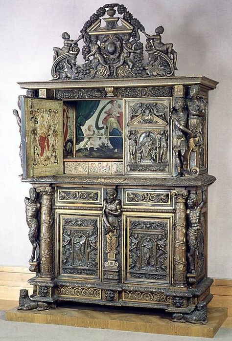 French Cabinet, Gothic Furniture, Carved Furniture, Furniture Antique, Victorian Furniture, Fantastic Furniture, Decor Details, Old Furniture, Beautiful Furniture