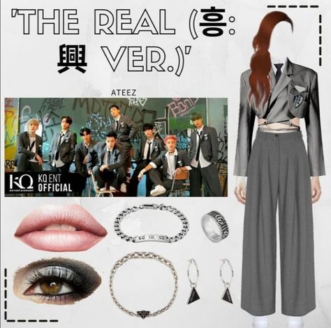 Kpop Concert Fits Ateez, Kpop Concert Outfit Ateez, Ateez Outfit Ideas, Ateez 9th Member Outfits, Ateez Inspired Outfits, Ateez Concert Outfit Ideas, Ateez Concert Outfit, Ateez The Real, Ateez Outfits