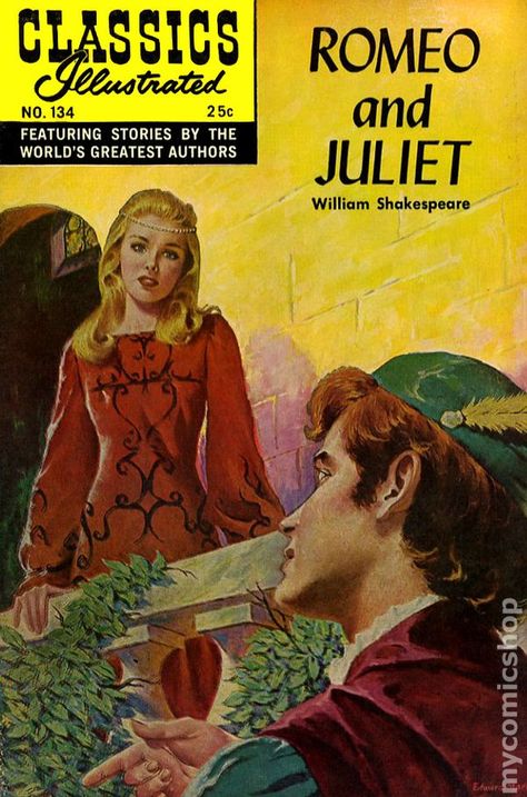 Classic Illustrations Comics Romeo And Juliet Book, Classics Illustrated, Books Classic, Old Comic Books, Pulp Novels, Classic Comic Books, Books Vintage, Old Comics, Childhood Books