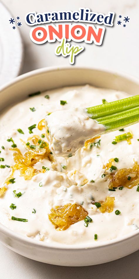 Carmalized Onion Dip, Crockpot Dips, Onion Dip Recipe, Dips Recipes, Dip Recipes Appetizers, Caramelized Onion Dip, Sour Cream Dip, Crock Pot Dips, Keto Sides