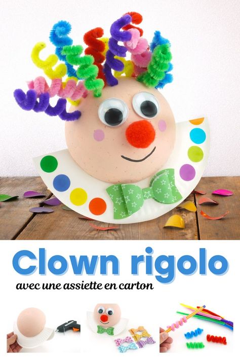 Dans cette activité pour les enfants sur le thème du Carnaval nous allons vous montrer comment fabriquer un clown à bascule rigolo en utilisant une petite assiette en carton, une demi-boule en polystyrène et des chenilles. Un bricolage facile et amusant que les enfants vont adorer ! Alphabet Activities Preschool, Alphabet Activities, Preschool Activities, Mardi Gras, Handmade Crafts, Crafts For Kids, Preschool, Alphabet, For Kids