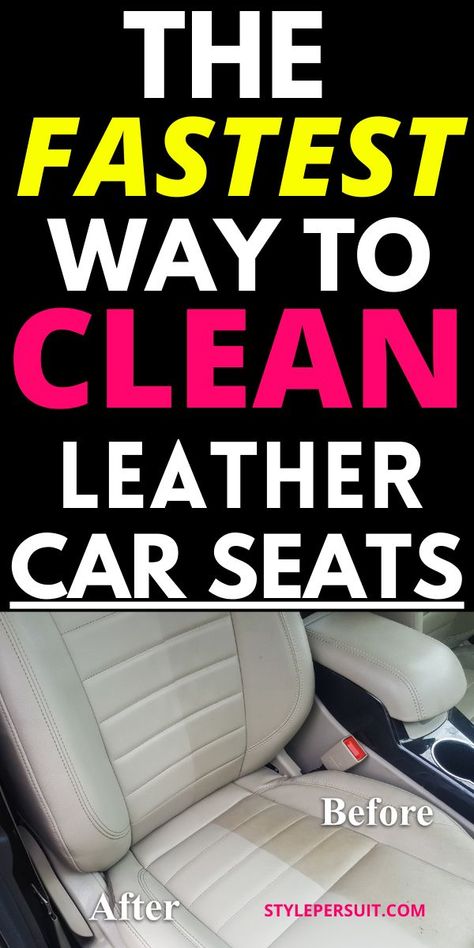 Follow these steps to clean your leather car seats effectively, ensuring they look great and last for a long time. Cleaning Leather Seats In Car, Cleaning Car Interior Seats, Clean Leather Seats In Car, Best Leather Cleaner, Car Leather Cleaner Diy, How To Clean Car Leather Seats, How To Clean Leather Car Seats, Clean Car Seats Upholstery, Leather Car Seat Cleaner