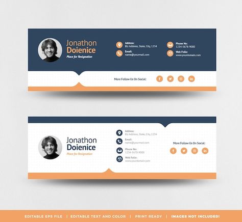 Email Footer, Instagram Application, Social Media Icons Vector, Email Signature Design, Footer Design, Personal Social, Email Signature Templates, Social Media Branding Design, Linkedin Banner