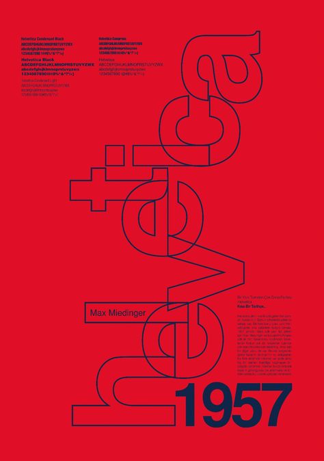 Helvetica Graphic Design, Helvetica Typography Poster, Helvetica Poster Design, Typography Assignments, Typeface Poster Design, Typographic Poster Design Layout, Swiss Typography Poster, Typographic Design Poster, Red Poster Design