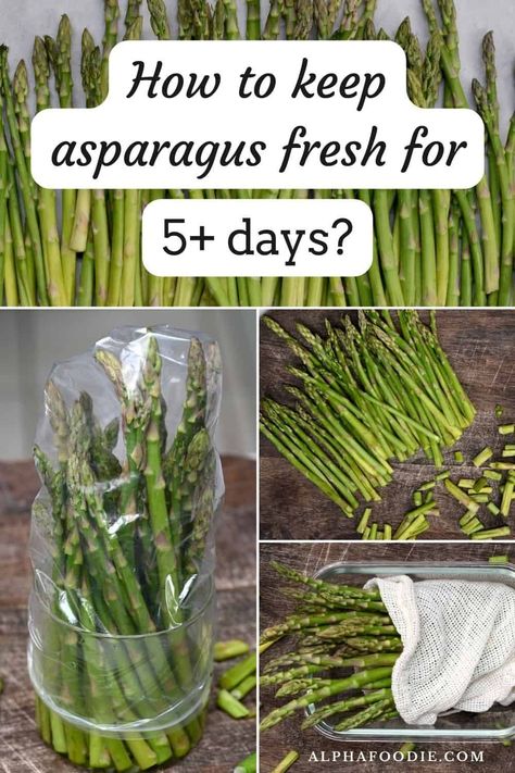 How to store asparagus so it stays fresh, crisp, and delicious in the fridge - a simple step-by-step guide! How To Keep Asparagus Fresh In Fridge, Storing Asparagus In Fridge, Freezing Asparagus How To, How To Keep Asparagus Fresh Longer, How To Store Asparagus In Fridge, Storing Asparagus, How To Freeze Asparagus, Freezing Asparagus, How To Store Asparagus