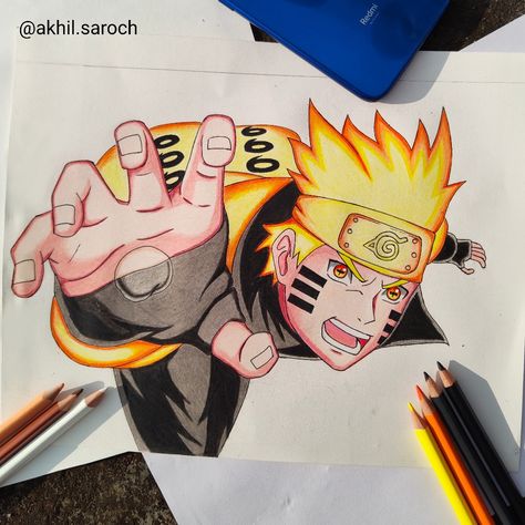 Pencil colours drawing Naruto Colour Pencil Drawing, Pencil Colours Drawing, Colours Drawing, Naruto Drawings Easy, Pencil Colours, Naruto Drawing, Naruto Sage, Pain Naruto, Drawing Instructions