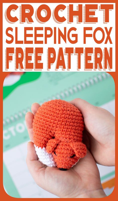 Sleeping Fox Crochet Bird Patterns, Crocheted Fox Pattern, Amigurumi Fox, Free Crochet Bag, Little Creatures, Crochet Hats Free Pattern, Fox Pattern, Moss Stitch, Single Crochet Stitch