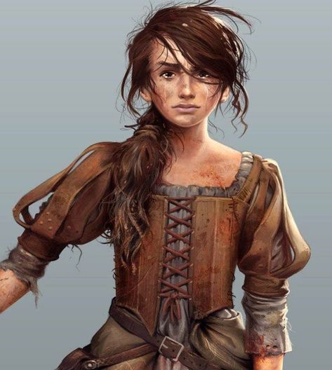 Street Urchin, Heroic Fantasy, Fantasy Portraits, Arya Stark, Female Human, Arte Fantasy, Fantasy Inspiration, Medieval Fantasy, Character Creation