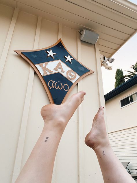 Twin Star Tattoo, Theta Tattoo, Kappa Alpha Theta, Star Tattoos, Tiny Tattoos, Beautiful Tattoos, Sorority, Tatting, Tattoo Ideas