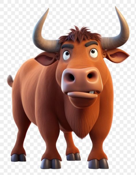 Buffalo Cartoon, Cow Cartoon, Cartoon Cow, Cartoon Cartoon, 3d Cartoon, Ox, Drawing Ideas, Mammals, Buffalo