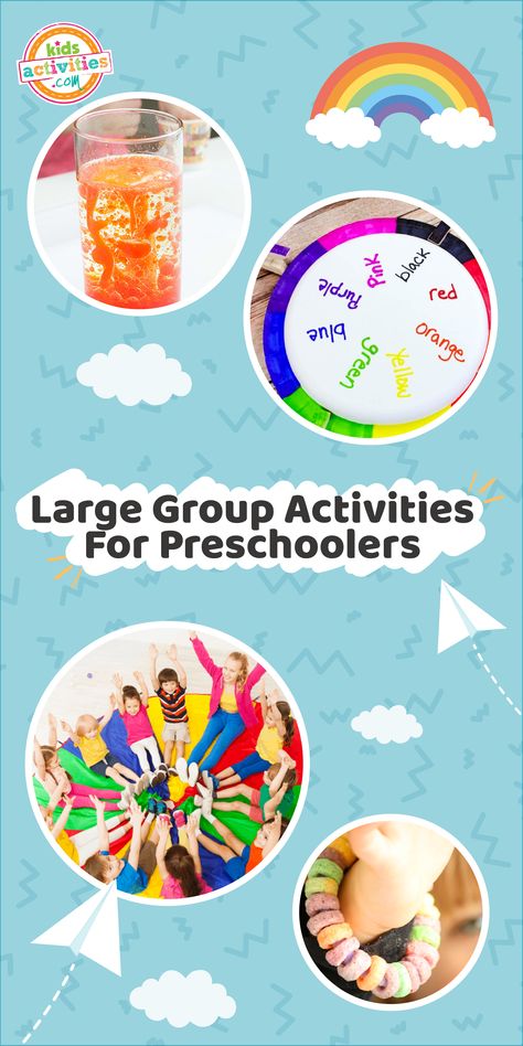 Highscope Large Group Activities, Whole Group Activities Preschool, Preschool Large Group Activities, Preschool Group Activities, Group Activities For Preschoolers, Large Group Activities, Kids Group Activities, Preschool Circle Time Activities, Prek Activities