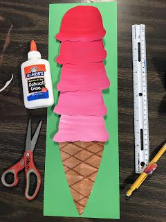 Value Ice Cream Cones Art Lesson, Ice Cream Value Art Lesson, Value Art Projects For Kids, Ice Cream Art Project, Primary Art Projects, Grade 2 Art Lessons, Ice Cream Art Projects For Kids, Projects For 2nd Grade, Value Art Projects