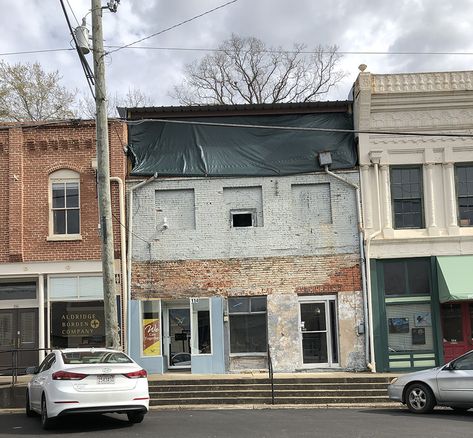 Way back in May of 2018, I wrote a blog post titled “What Might Have Been” about my dream to renovate a turn-of-the-century storefront in the small town of Montevallo, Alabama where I went to college. I was really itching to help revive the Main Street in the town of my alma mater, I just ... Read More about When God Opens a Window The post When God Opens a Window appeared first on Beth Bryan. Small Town Apartment Building, Old Building Renovation, Historical Building Renovation, Small Town Boutique, Town Building, Window Projects, Building Renovation, Old Bricks, Sweet Home Alabama