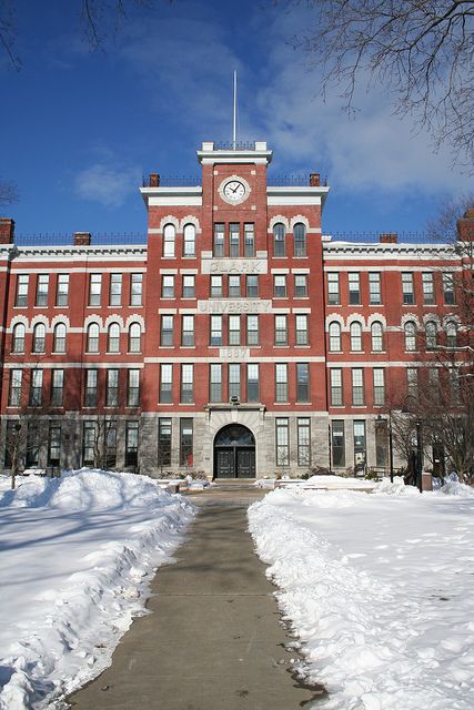 Clark University's Jonas Clark Hall, named for the University's founder.  https://clarkconnect.clarku.edu/JCTwitter Clark University Worcester, Clark University, Art And Architecture, Global Community, New England, The Good Place, University, England, Happy Birthday