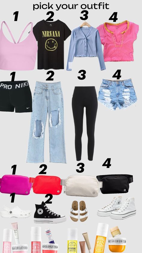 PICK YOUR OUTFIT!! #outfitinspo #pickyouroutfit #dress Pick Ur Fit, Pick Outfits Game, Pick An Outfit Game, Pick Your Outfit, Pick An Outfit, Making A Gift Basket, Pick Outfits, School Fit, Skiing Outfit