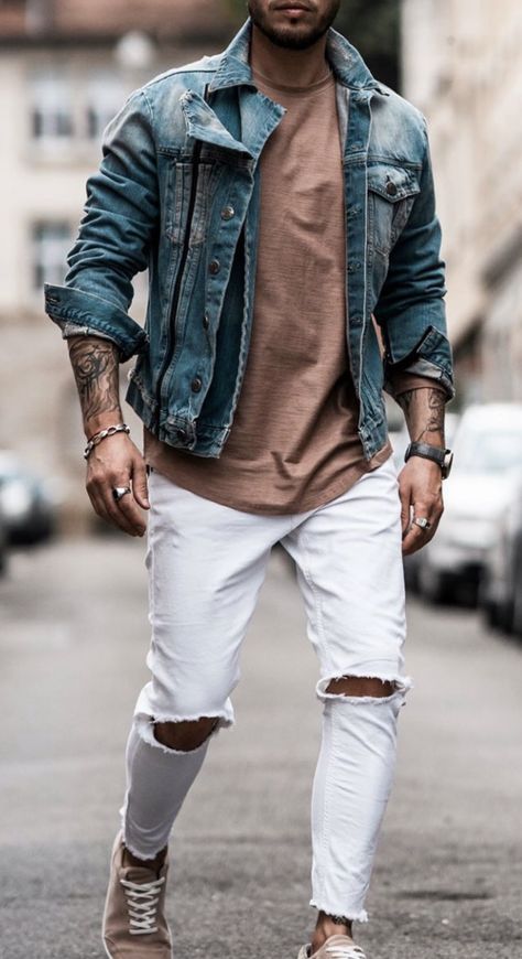 Aesthetic Outfits For Summer, Denim Outfit Men, Fashion Outfits Aesthetic, How To Wear Jeans, Casual Outfit Summer, Mens Hats Fashion, Fall Outfits Casual, Styling Outfits, Fashion Funny