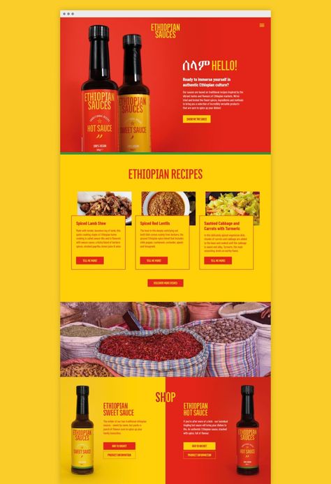 Ethiopian Sauces on Packaging of the World - Creative Package Design Gallery Sauce Website Design, Hot Sauce Packaging, Photo Branding, Potato Sauce, Website Layout Inspiration, Sauteed Cabbage, Spices Packaging, 2024 Photo, Ethiopian Food