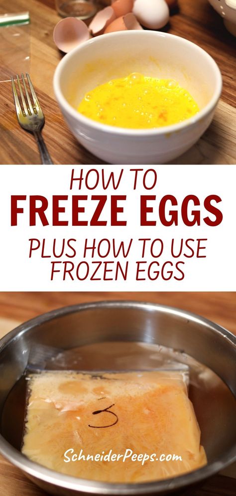 Precooked Meals, How To Freeze Eggs, Eggs In Air Fryer, Can You Freeze Eggs, Egg Breakfast Recipes, Frozen Eggs, Freeze Eggs, Egg And Potato, Freezing Chicken