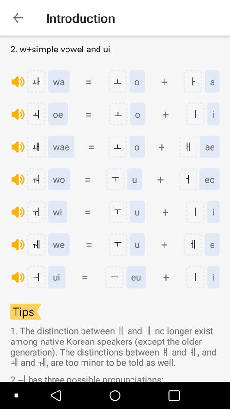 Complex vowels 2 Korean Vowels Pronunciation, Korean Vowels, Korean Alphabet With Pronunciation, Aeiou Vowels Chart, Korean Constants And Vowels, Korean Language, Word Search Puzzle, Diet, Quick Saves