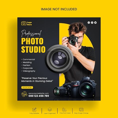 Photography Social Media Post, Instagram Post Ideas Photography, Photography Social Media, Instagram Post Ideas, Instagram Banner, Social Media Photography, Ideas Photography, Social Media Banner, Free Graphics