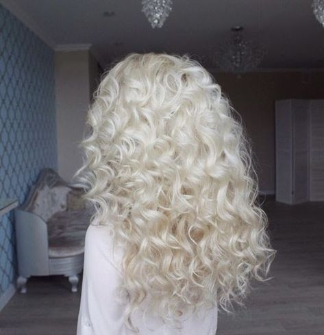 Curly White Hair Aesthetic, Long Curly White Hair, White Short Curly Hair, Curly White Hair, White Curly Hair, Long White Hair, White Hair Color, White Blonde Hair, Blonde Curly Hair