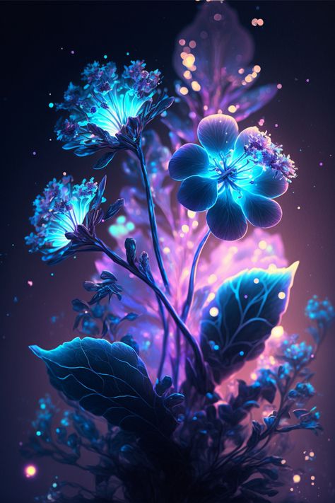 Fantasy Flora, Fantasy Jewelry Magic, Galaxy Flowers, Blue Flower Wallpaper, Dreamy Artwork, Jesus Wallpaper, Abstract Art Wallpaper, Angel Pictures, Cool Wallpapers Art