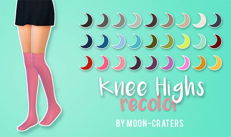 Sims 4 CC: Best Knee-High Socks & Knee-High Boots – FandomSpot Moon Craters, Mia Boots, Leather High Heel Boots, Knee Length Boots, Knee Highs, Leggings And Socks, Sims 4 Cas, Thigh High Socks, Sims 4 Cc Finds