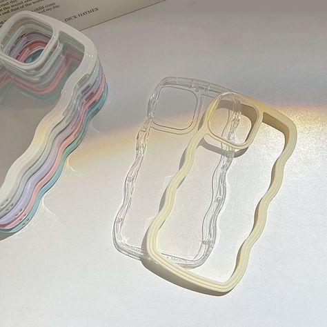 wavy phone case / iphone case / all iphone models / different color options / phone case decorations / wavy aesthetic / summer 2023 / #afflink Daily Bumps, Apple Design, Color Wave, Fall Prevention, Transparent Phone Case, Power Girl, Functional Accessories, Photo Accessories, Coque Iphone