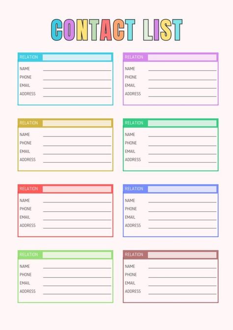 Printable Contact List Templates Important Numbers Printable, Important Phone Numbers Printable Free, Email List Template Free Printable, Phone List Template Free Printable, Important Contacts Printable, Free Contact List Printable, Emergency Contact List Printable Free, Emergency Phone Numbers Printable, Contact List Printable Free