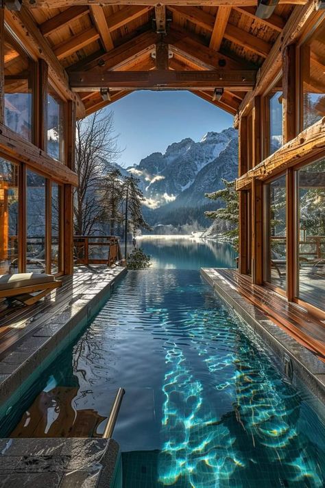 Colorado Honeymoon, Cozy Mountain Home, Cabin Homes Interior, Snowy House, Kranjska Gora, Winter Pool, Bio Pool, House With Pool, Mountain Interiors