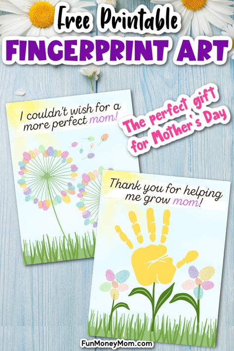 These adorable Fingerprint Art Flowers are sure to put a smile on mom's face this Mother's Day. It's an easy to make gift that she'll treasure for years to come! Fingerprint Bookmark, Fingerprint Flowers, Diy Photo Cube, Fingerprint Crafts, Kindergarten Projects, Fingerprint Art, Party Food Dessert, Photo Cubes, Birthday Party Crafts