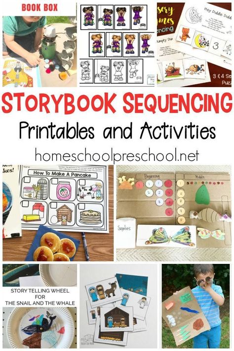 Story Sequencing Printables for Kids Sequencing Activities Preschool, Story Sequencing Worksheets, Retelling Activities, Sequencing Pictures, Bear Hunt, Sequencing Cards, Story Retell, Free Preschool Printables, Story Sequencing