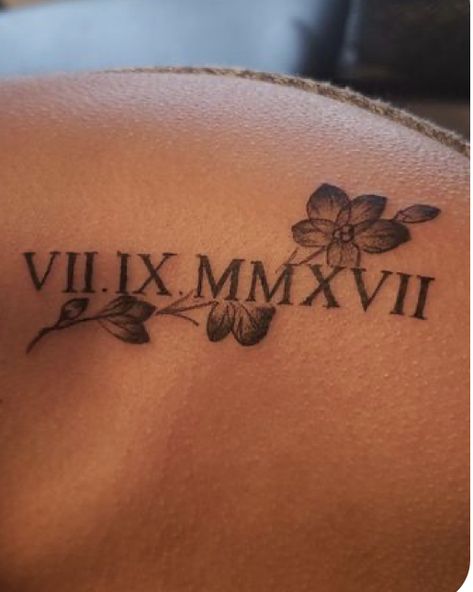 Unique Roman Numeral Tattoo, Small Baddie Tattoos, Newborn Tattoo, Baddie Tattoos, Roman Tattoo, Secret Tattoo, Bible Tattoos, Tattoo 2024, Son Tattoo