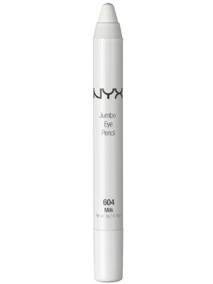 White Eyeliner Products, Nyx White Jumbo Eye Pencil, Nyx Jumbo Eye Pencil Milk, Make Up Things, Highlight Eyebrows, Highlighter Eyes, Pencil Highlighter, White Eye Pencil, Highlighter Pencil