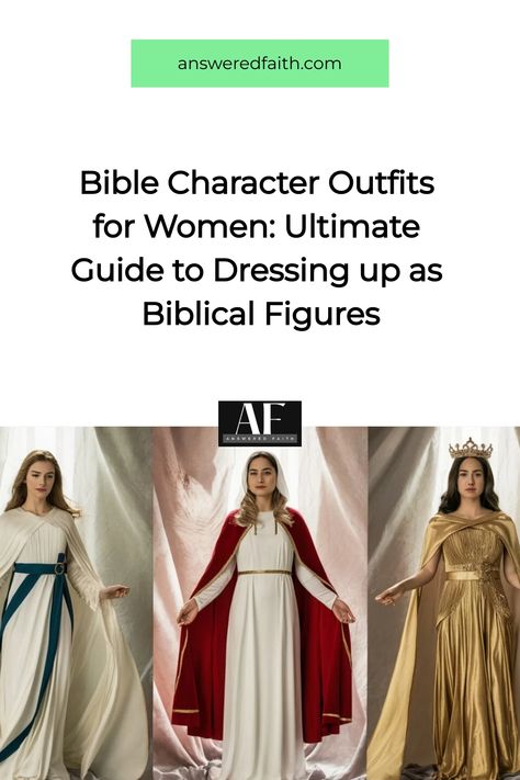 Bible character outfits for women: Ultimate guide to dressing up as Biblical figures. Biblical Dressing For Women, Bible Character Costumes Women, Bible Costumes For Women, Bible Character Costumes, Virgin Mary Costume, Mary Costume, Biblical Costumes, Character Halloween Costumes, California Costumes