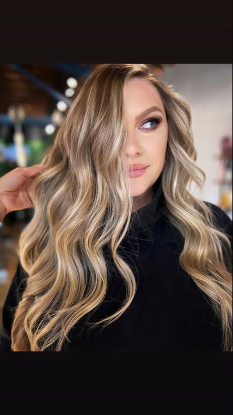 Looking to go a darker blonde? These highlights and lowlights are your answer. Low Lights On Blonde, Hair Ideas For Curly, Hair Colours Blonde, Darker Blonde, Blonde Hair At Home, Blonde Fringe, Brown Hair With Lowlights, Curly And Straight Hair, Blonde Lowlights