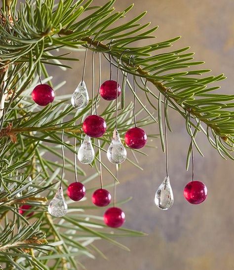 Crystal raindrops and holly berries from Sundance