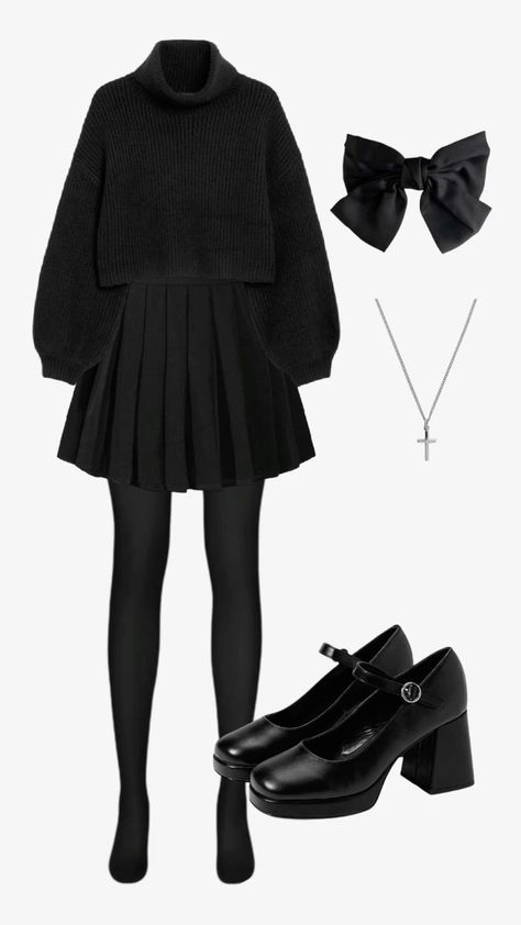 Black And White Academia Outfits, Dark Preppy Outfits, Black Coquette Outfit, Luxury Photography, Classy Fashion, Mode Ootd, Mein Style, Fashion Mistakes, Mode Inspo